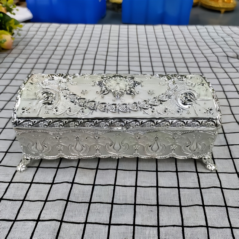 alloy creative jewelry box multifunctional decor for home   ideal proposal ring holder elegant trinket organizer unique gift idea jewelry boxes Product details 7