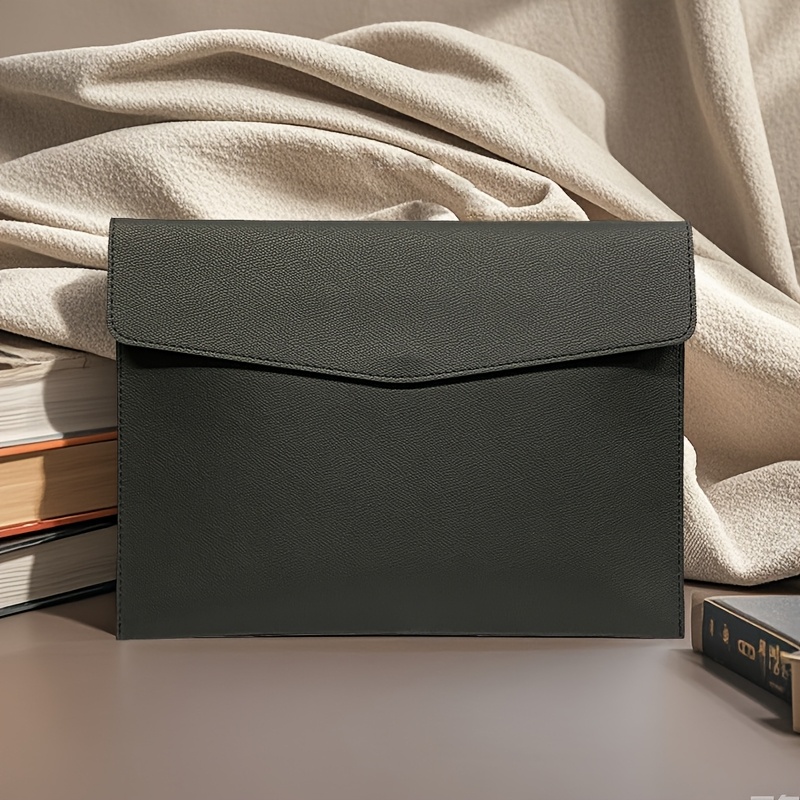 A4 Folder - Magnetic Closure, Waterproof Imitation Synthetic Synthetic Leather File Bag, Large Capacity Suitable for Business and Office Organization, Ideal for Exams and Storage, Perfect Gift for Birthdays and Christmas