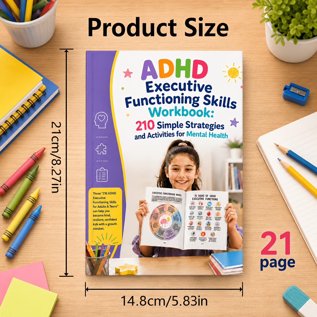 TEMU Adhd Executive Functioning Skills Workbook: 210 Simple Strategies And Activities For Mental Health