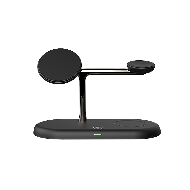 TEMU 15w 3-in-1 Wireless Charger, Qi Powerful Magnetic Charger, 3-speed Night Light Function, Supports For & Charging, Watch Dynamic , Charging