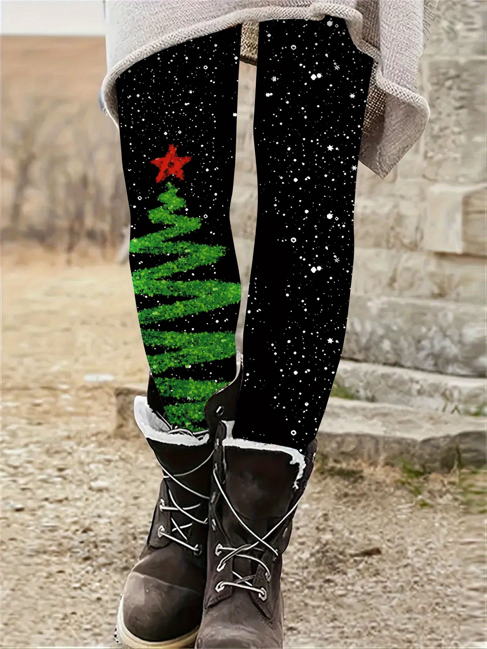 Meisjes Kerstboom Print Leggings - Rekbare Slim Fit All-Season Broeken met Rode Ster & Sneeuwvlok Ontwerp, Schattig Feestdagen Cadeau voor Jongeren, Kerstkleding, Feestelijke Kleding voor Kinderen, Speelse Kindermode, Comfortabele Kinderkleding, Christma Legging voor Kinderen Plu Maat, Christma Legging voor Kinderen Plu Maat, Plu Maat Christma Legging voor Kinderen 6, Meisjeslegging