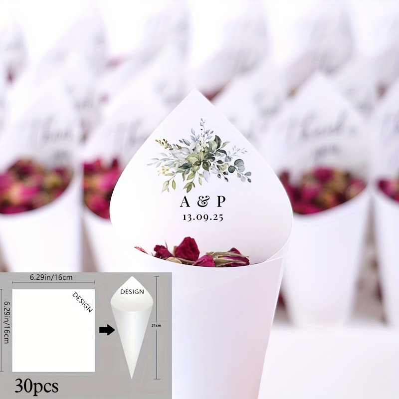 E-shop 30 Elegante Weiße Papierkränze – Einzigartiges Design für DIY Blütenkörbe, Geschenkpapier, Hochzeitsdekorationen und Brautparty-Deko mit