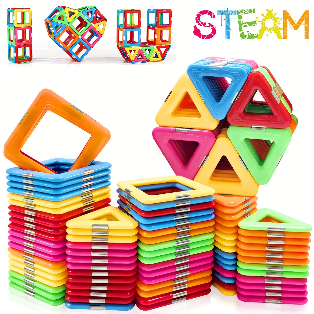 Magnetic Ceramic Tile Stem Magnet Toys Toddler Magnetic - Temu