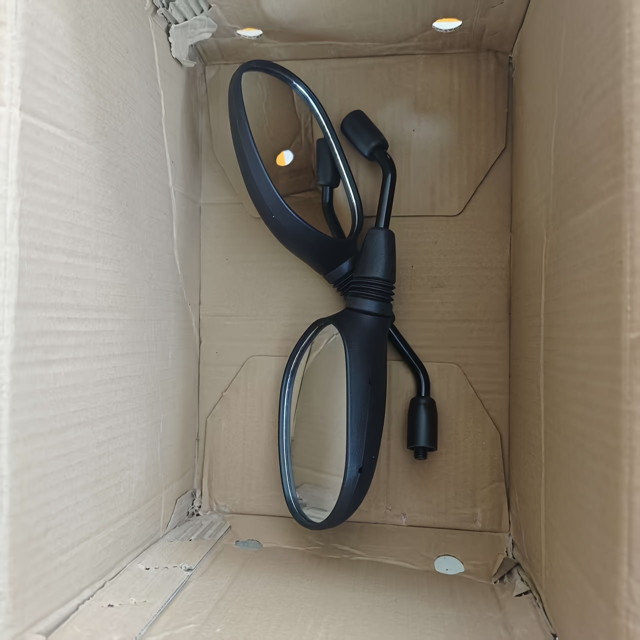 TEMU Anti-drop Shockproof Rearview Mirror Suitable For,, Scooters - Wide-angle Convex With No Blind, Oval Frame For , Outdoor Riding, Compatible For