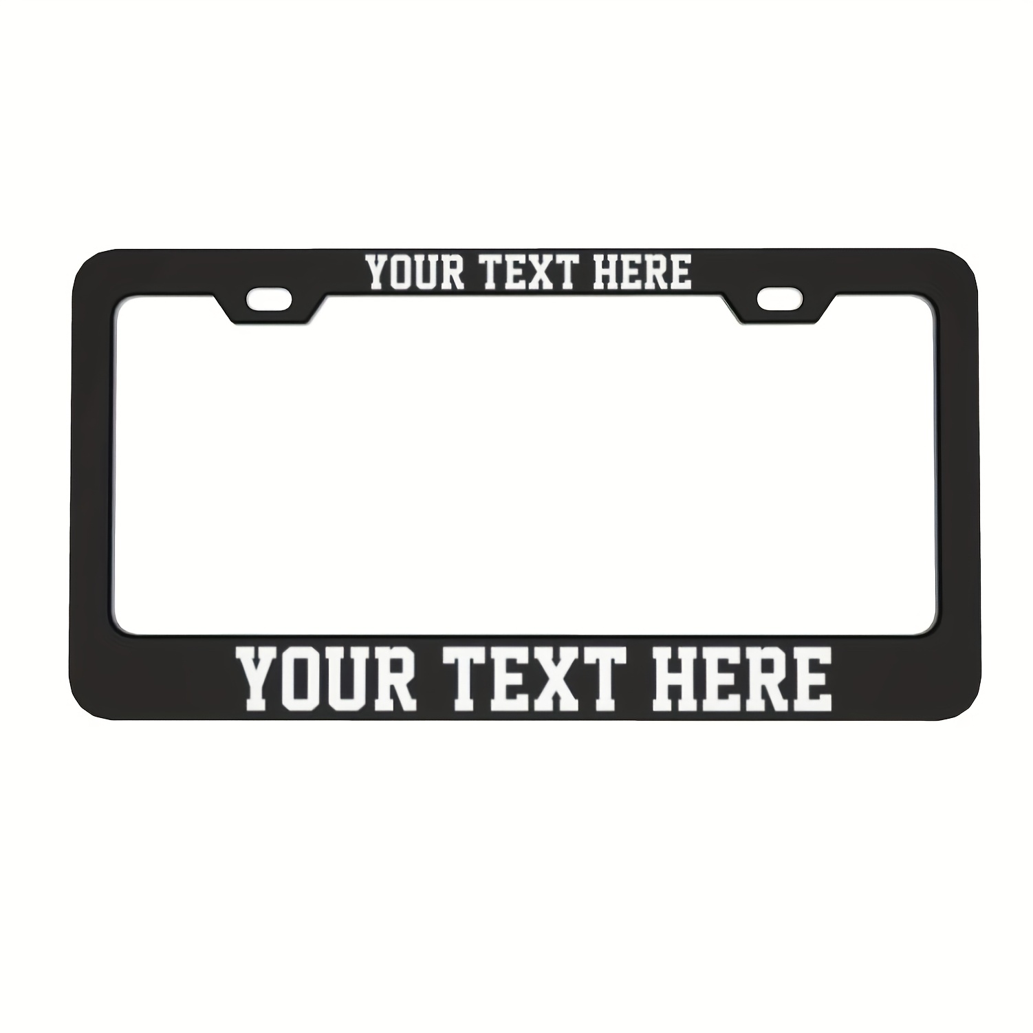 

Universal Aluminum License Plate Rame, 12"x6", Customizable, Weather-resistant Metal Holder, , With Personalized Text For Standard Us Plates