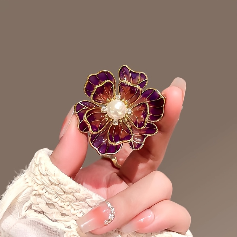 

Elegant Chinese Style Brooch, Plastic Floral Pin For Daily And Gift , Accessory For All