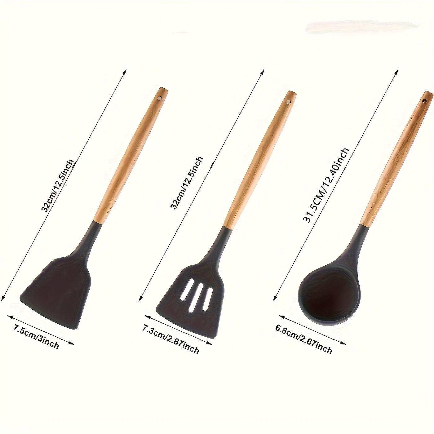 7pcs non       utensils set   wooden             for       spoon and   details 2