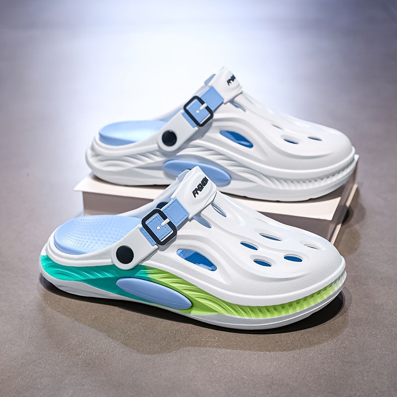 Image of Stylish Colorful Platform Clogs For Men Women Super Comfortable 3.0cm Thick Sole Anti - Slip Affordable For Casual Wear Summer Clogs Blend Fashion And Function Safety At A Great