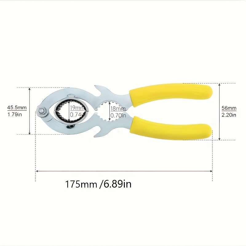 1pc Multifunctional Faucet Wrench With Yellow Rubber Grip - Durable Metal Aerator And Filter Removal Tool For Kitchen And Bathroom Sinks, , No Power Required, Portable Tool, , A Must For Enthusiasts