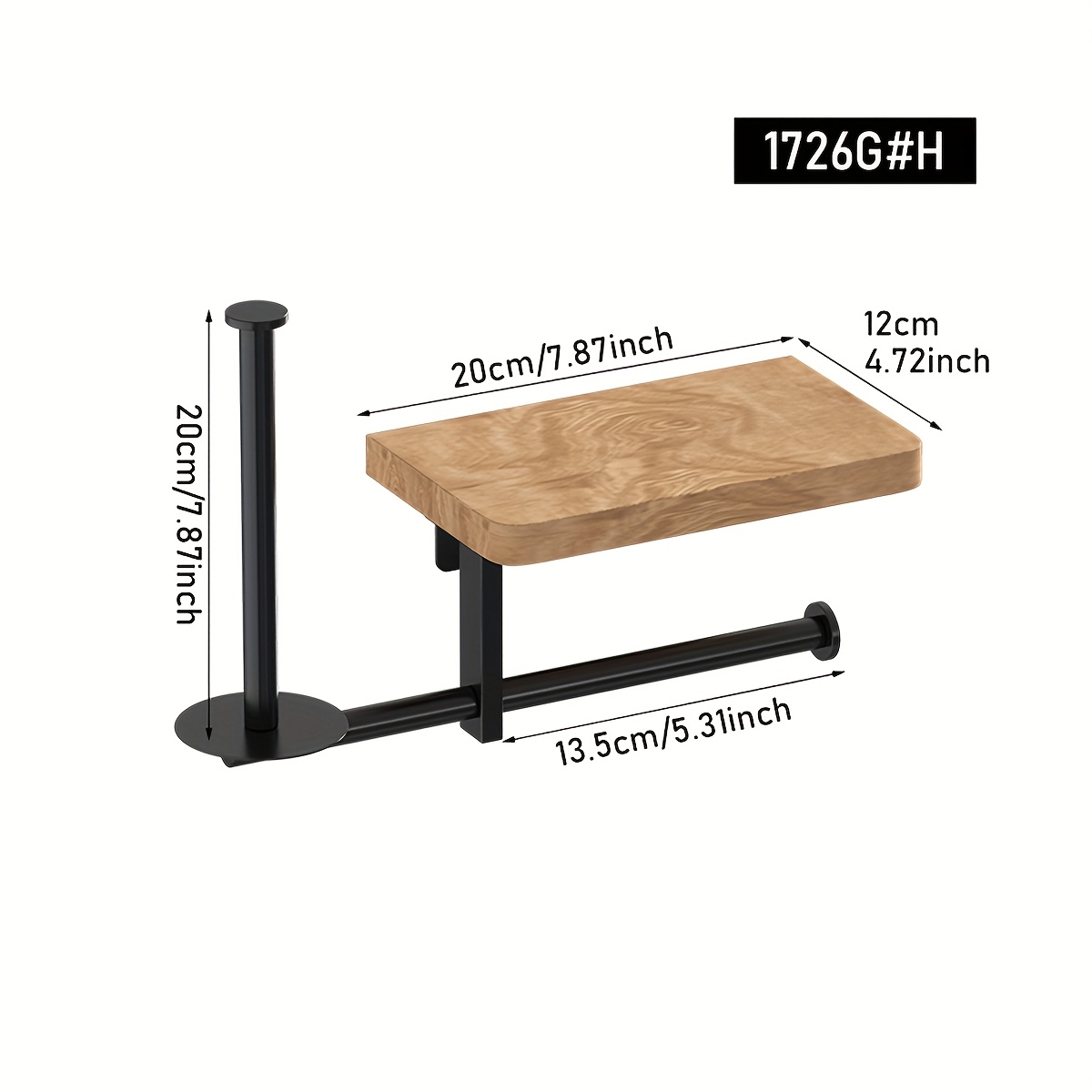 1pc Space Wall Mounted Paper Towel Holder With Storage - , Self-adhesive Or Drilling, Suitable For Kitchen And Bathroom Organization, Toilet Paper Storage Container