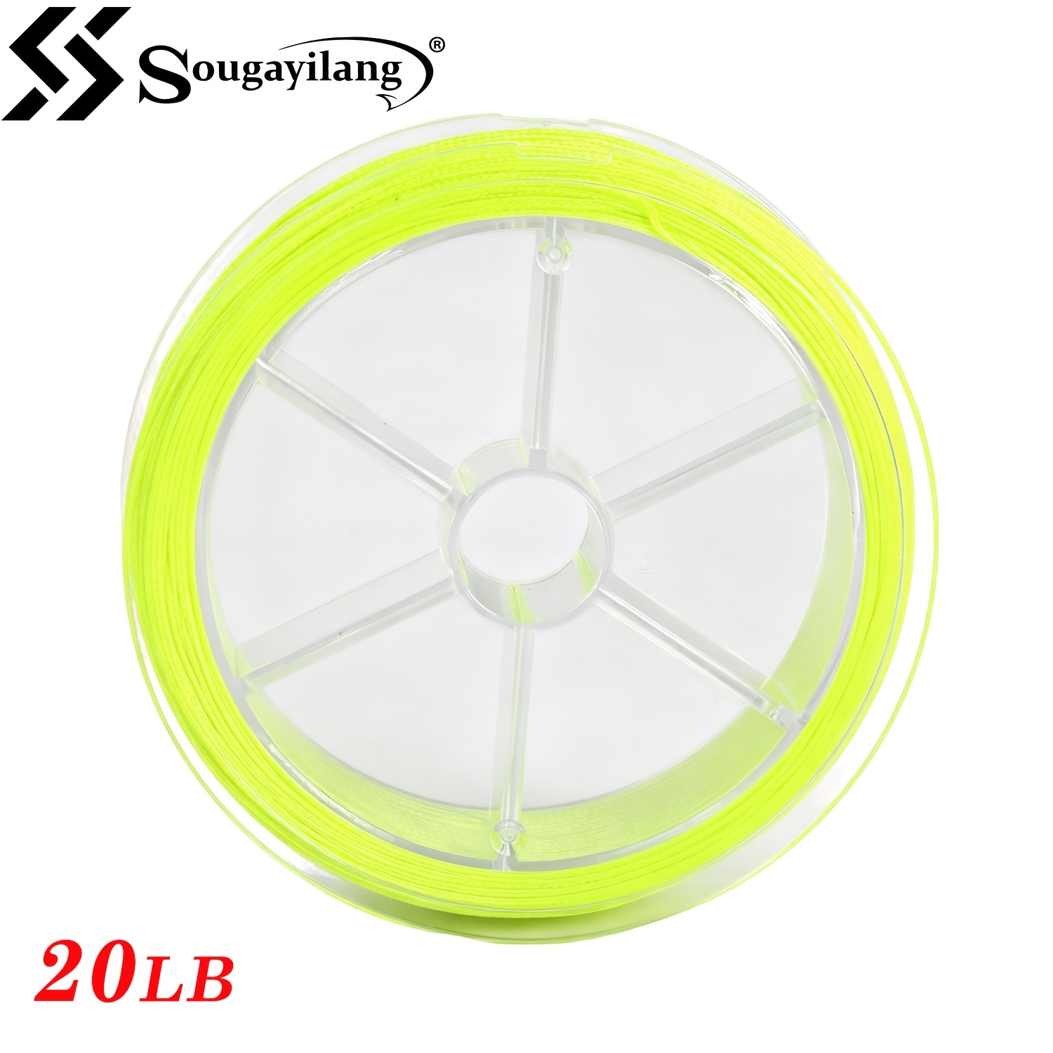 Image of Sougayilang 100yds Fly Fishing Line, High Strength Low Stretch Fly Fishing Line, Abrupt Water Break Fish Line, Soft Original Nylon Braided Line, Spool Shape Random