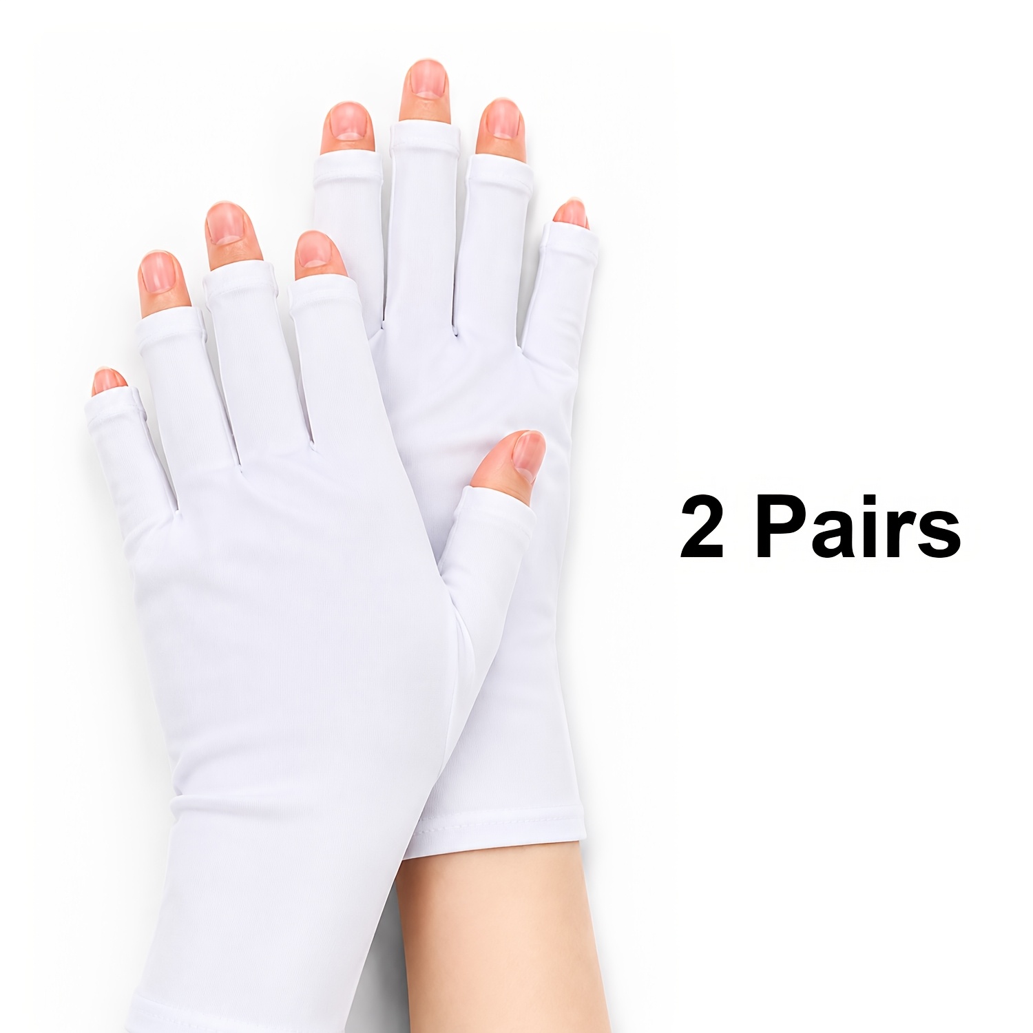 TEMU Twoing Fingerless Gloves Compatible For Gel With /led Nail Lamp & Dryer, Reusable Suitable For Salon & Home Use, Fits Most Nail Care Accessories