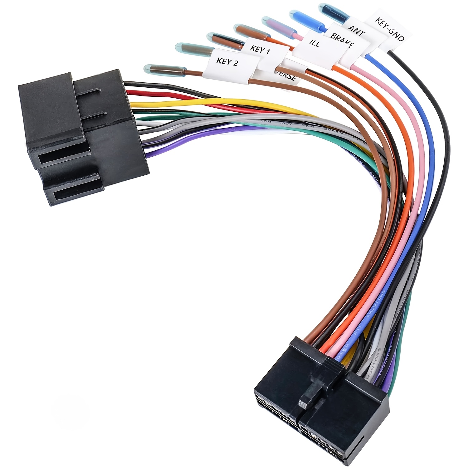 TEMU Faisceau de câblage radio 20 broches vers connecteur de fil stéréo 16 broches Kit adaptateur de faisceau stéréo de voiture Compatible avec Boss