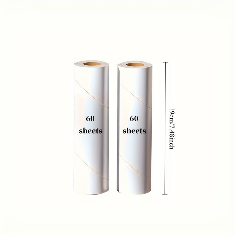 TEMU Each Pack - 120 Sheets Of Extra Sticky Dust Roller Replacement, 16/19/24.0cm Wide - Hair Remover For Furniture And Carpets - No Power Required,