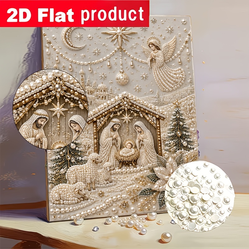 TEMU Nouveau kit de peinture diamant DIY perles colorées automne/hiver, peinture diamant de la de Noël en perles, convient aux débutants, idéal pour