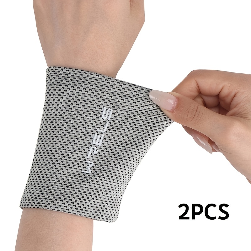 TEMU 2pcs Wrels Wrist Support | Unisex Sweat Wiping Cool Wrist Bandage, , Breathable & Lightweight , Suitable For Yoga, Fitness, Basketball, Outdoor