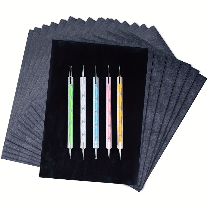 

feuilles de , graphite noir, calque et 5 stylos à gomme pour gaufrage, adaptés pour DIY, , et autres d'artisanat