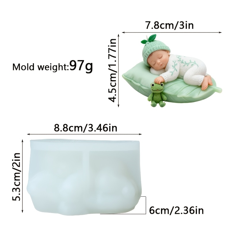 TEMU High-quality Silicone Mold, Designed For Baby's - Suitable For Making Candles And Resin Products, Presenting Baby Patterns With Exquisite