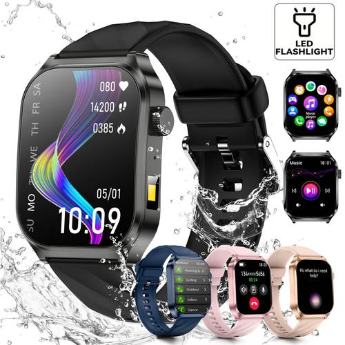 assistant high definition multifunctional 2 1 inch smartwatch cycling led flashlight sedentary reminder music control remote camera control as well as high quality smartwatch with wireless calling message notification and 100 step tracking suitable for iphone and suitable for friends valentines day and spring promotion gifts
