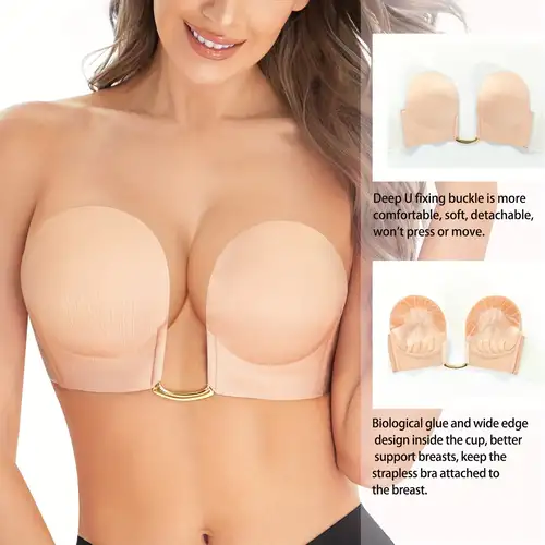 Sexy Wireless Front Closure Bras For Women Invisible Push Up - Temu Canada