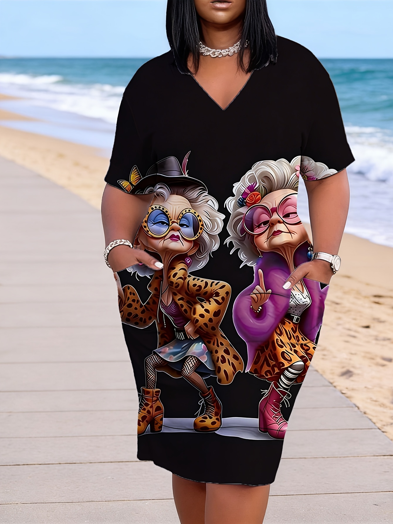 sun dresses for older women sold on Temu United States