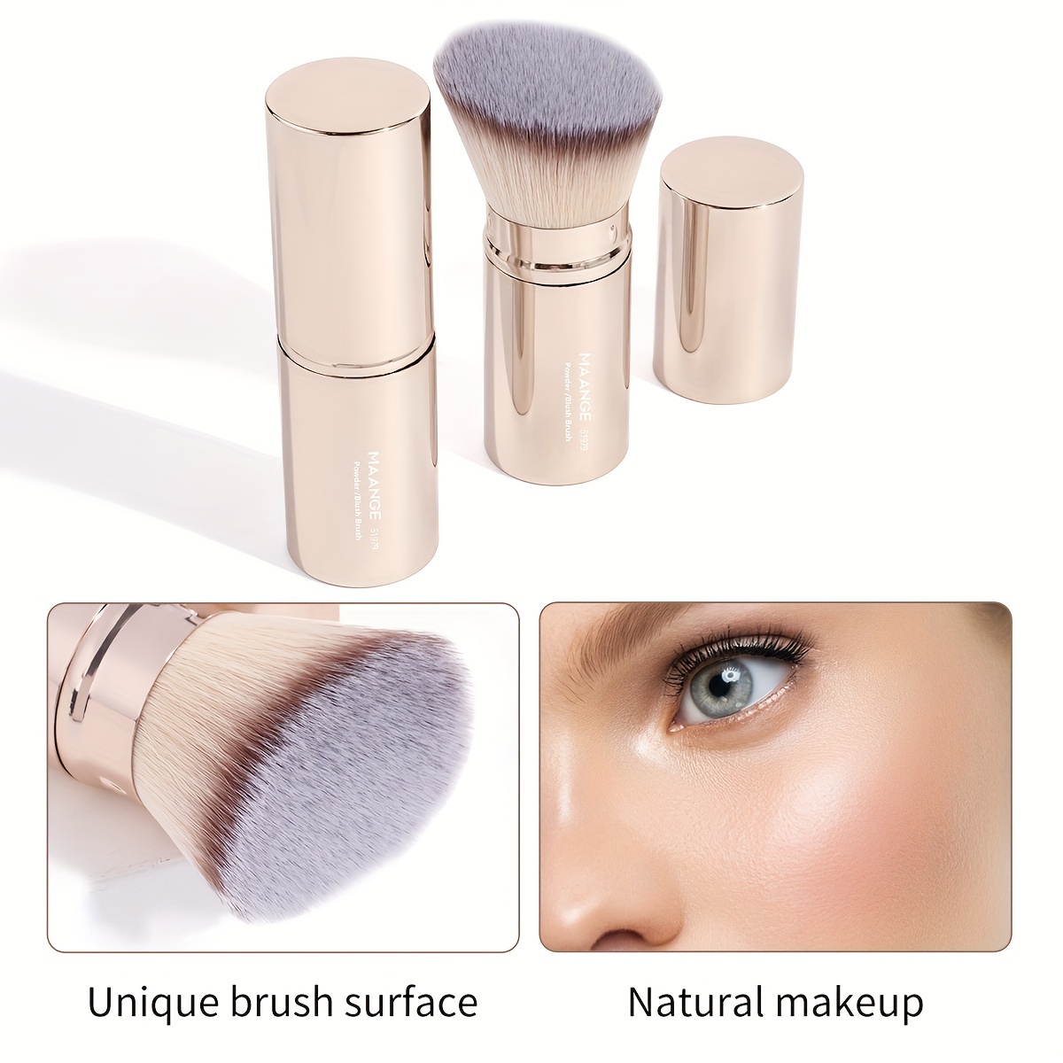 MAANGE Retractable Foundation Brush with Soft Bristles