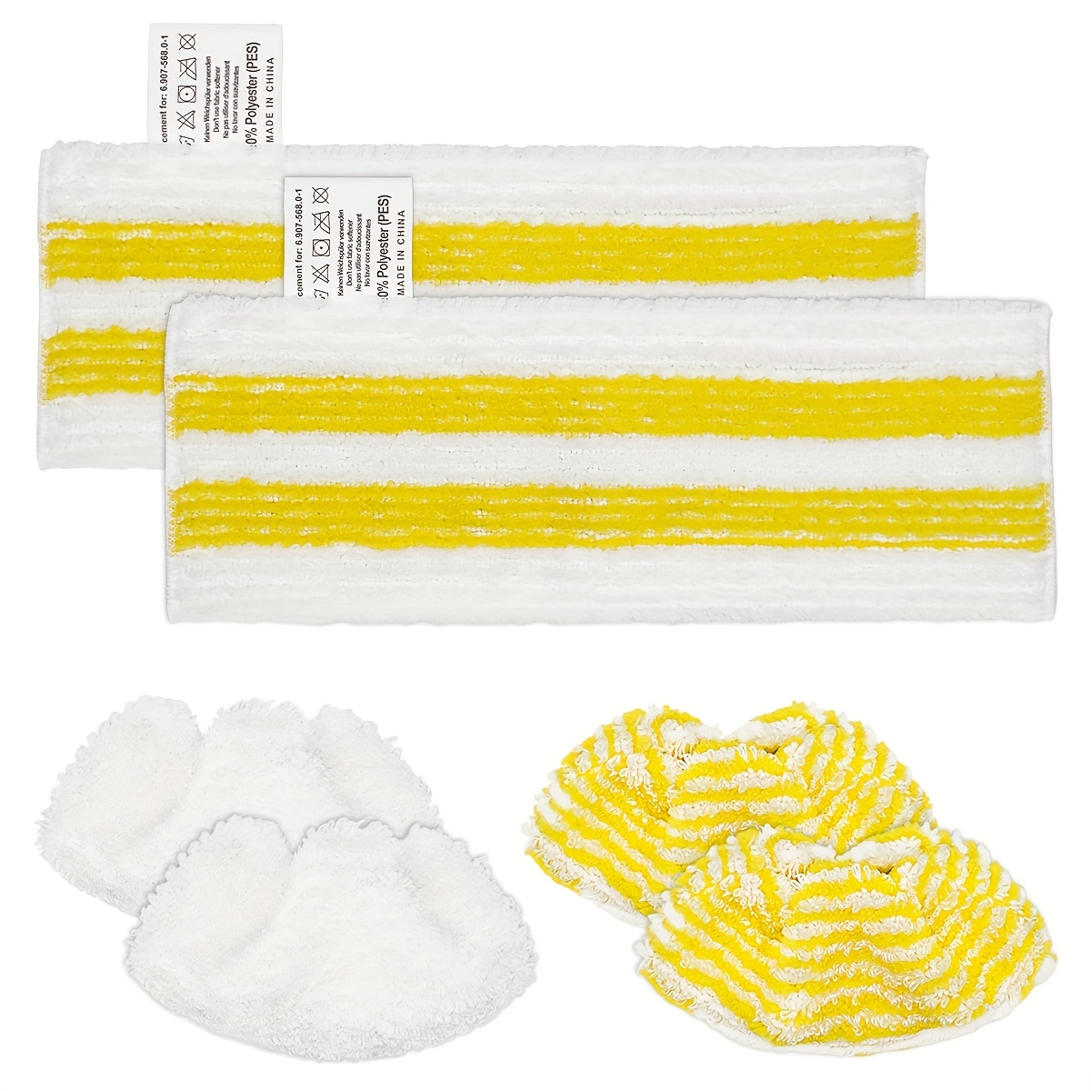 Image of 6/9pcs Steam Mop Replacement Pads Set | Compatible With Sc1/sc2/sc3/sc4/sc5 Models, , High Absorbency & Durability, Ideal For Kitchen, Bathroom, Living Room Floor Cleaning, Sponge Cleaning Additions