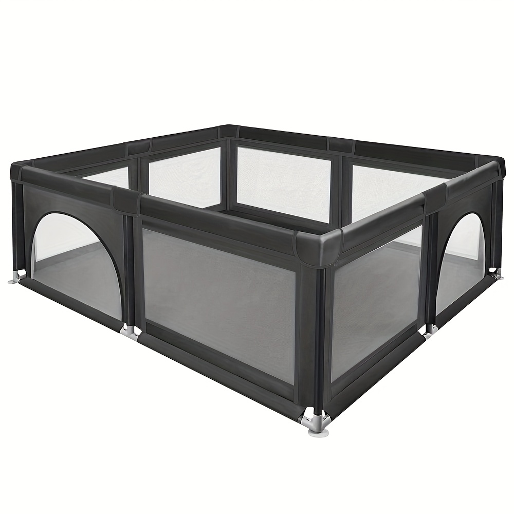 Portable Safety Fence For Small Pets And Dogs, Suitable For Indoor And Outdoor Use, Measuring 120x120x66cm, In Black Color