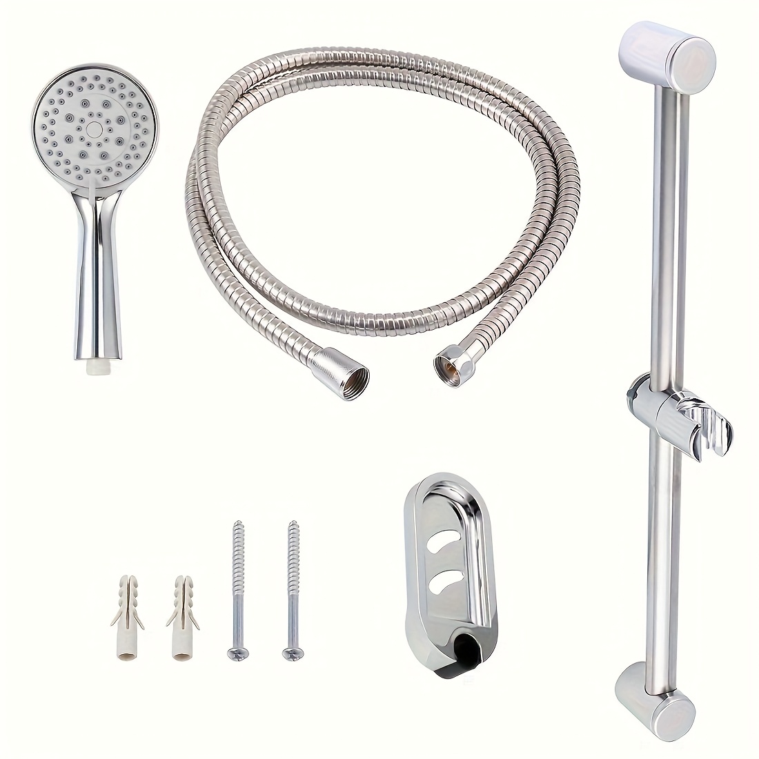 All-In-One Modern Sliding Rail Shower Riser Kit