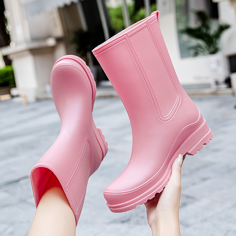 women's rain boot soft cushioned insole round toe Temu Malaysia