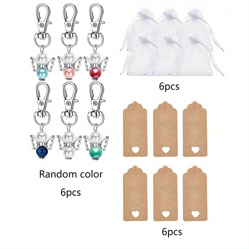 Image of 18pcs Set Of Random Color Guardian Pendants Additions Wedding Birthday Celebration Party Favors Keychain