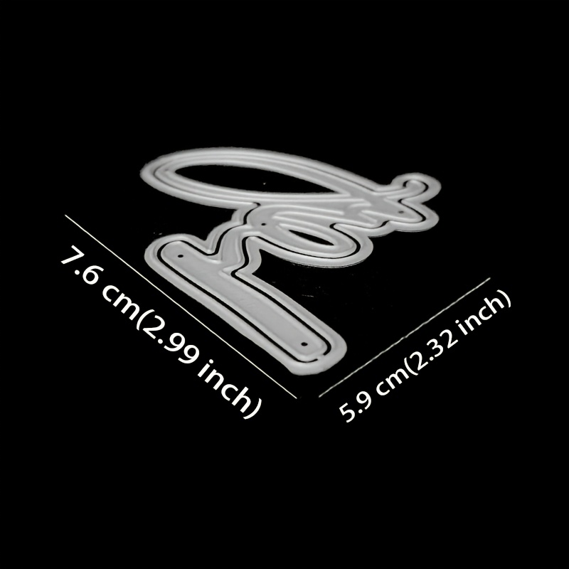 TEMU 1pc Hey Script Die Cuts For Card Making, Seasons Greeting Crafts Project Embossing Template Stencils Hey Words Cutting Dies, Friendship Birthday