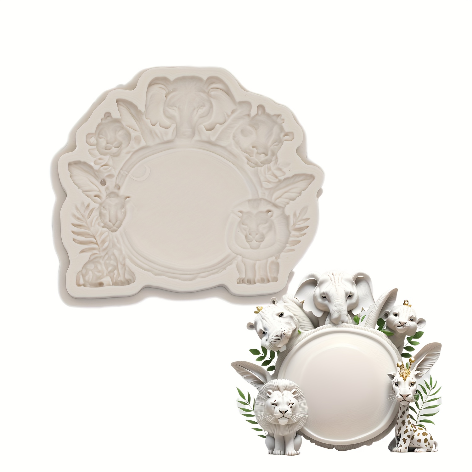 

Seas Embroidery Animal-shaped Silicone Mold For Cake Decorating, Resin & Plaster Crafts - Versatile Baking Accessory
