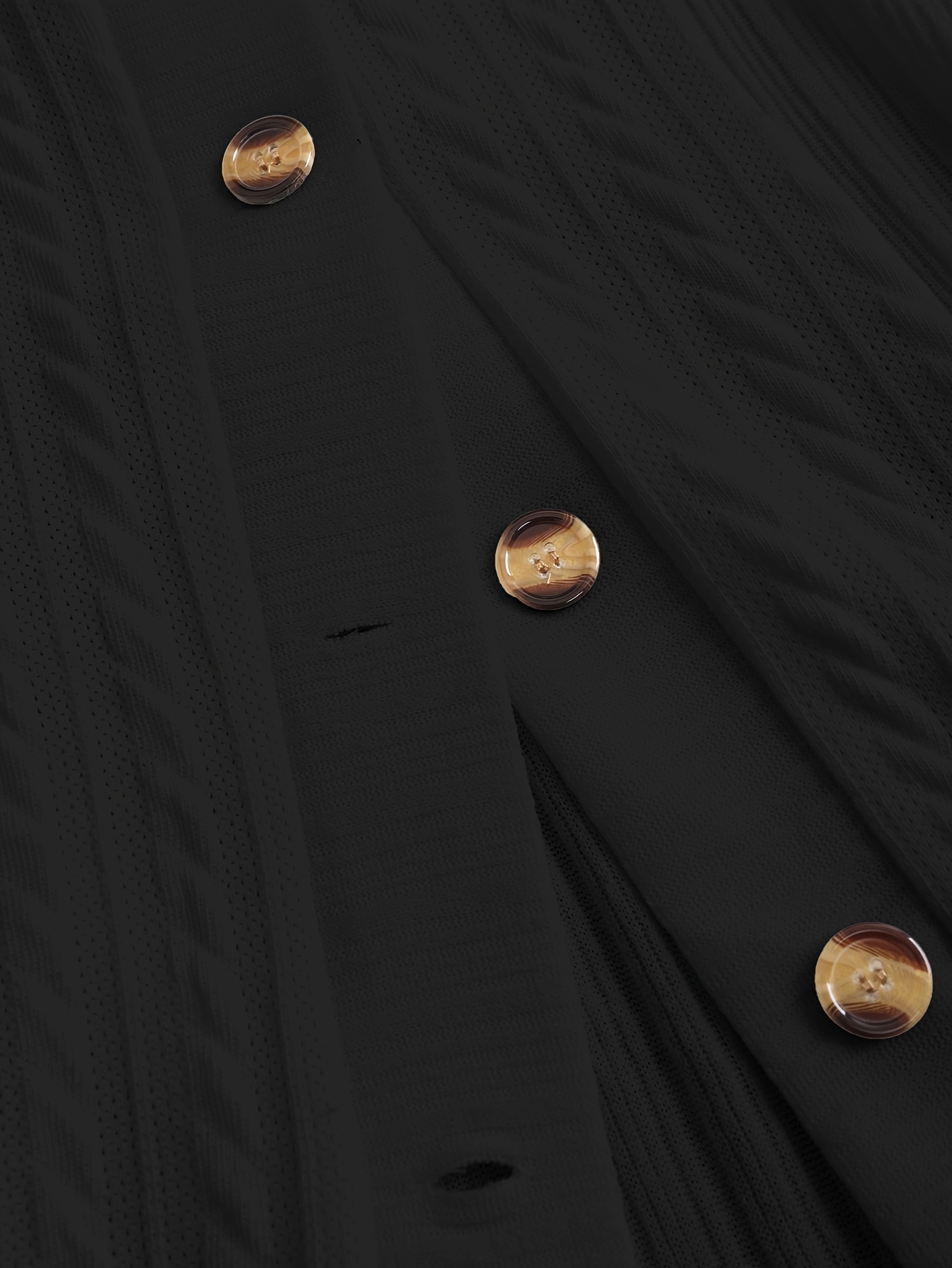 Abrigo tejido con capucha estilo Y2K para mujer, 100% poliéster, color liso, abrigo largo con botones y detalles de pelo sintético, diseño de tejido de cable, colección otoño/invierno - Imagen 10