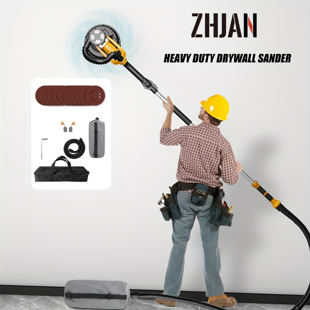 

Dry Wall Sanding Machine (880w), With Foldable And Handle And 5 -2100rpm, With 12 Sanding Discs And Vacuum Bag