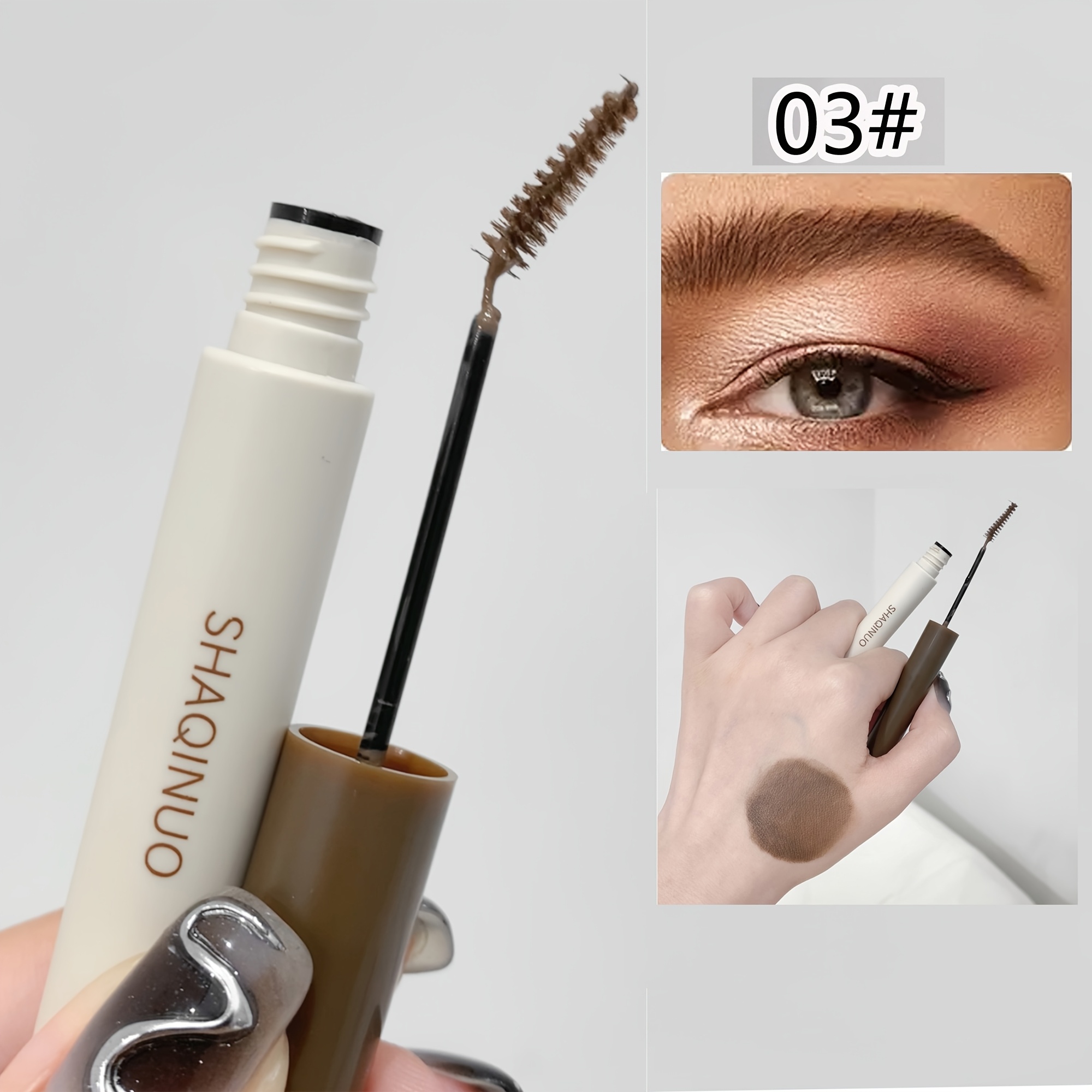 Image of Tinted Eyebrow Gel, Smooth Coloring, Waterproof, Sweatproof, Long-lasting, , And Easy To Remove. Brush Head Allows For Natural And Easy Application, Effortlessly -dimensional Eyebrow Look