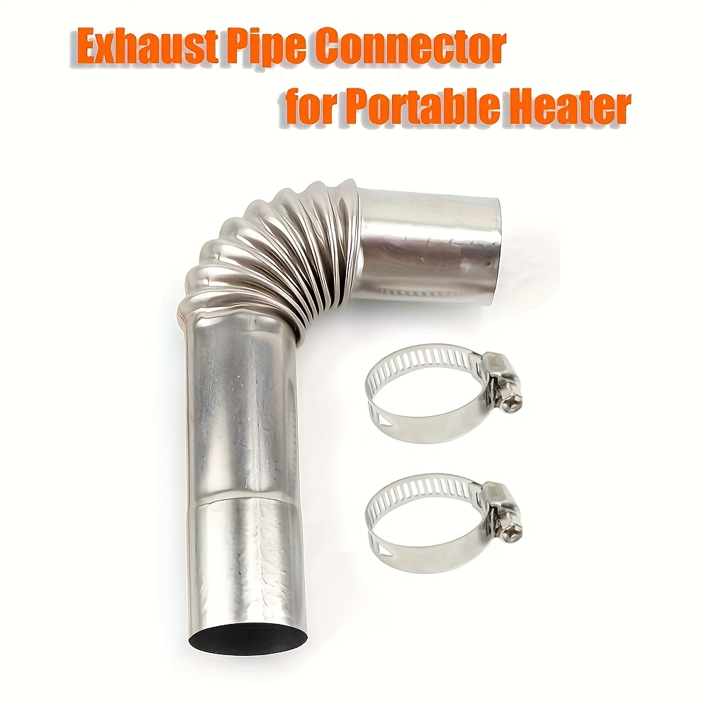 25 мм и 26 мм колено для выхлопной трубы портативного дизельного обогревателя для каравана, кемпера, фургона - прочная металлическая конструкция, герметичный  , простая установка, совместимость с большинством транспортных средств, система обогрева автомобиля,   металлическое покрытие Детали 1