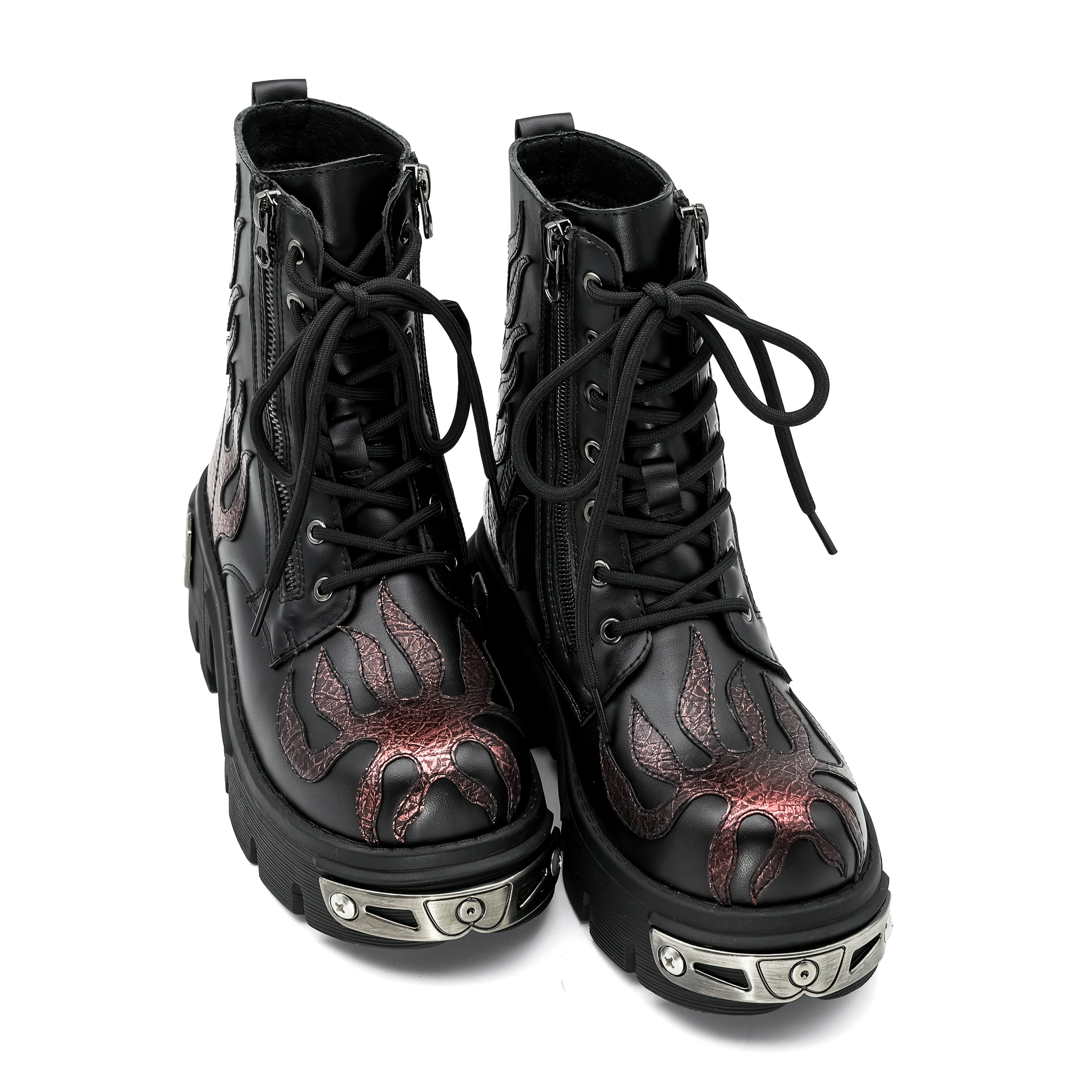 damen gothic punk rock plateau stiefeletten dicker plateau Temu