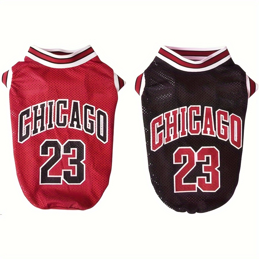 

2pcs Chicago 23 Basketball-inspired Dog Jerseys For - Lightweight, Breathable Mesh Pet Tank Tops In - Small To Large Breeds Including Chihuahuas, , - Machine Washable Summer Fashion, Dog Clothes