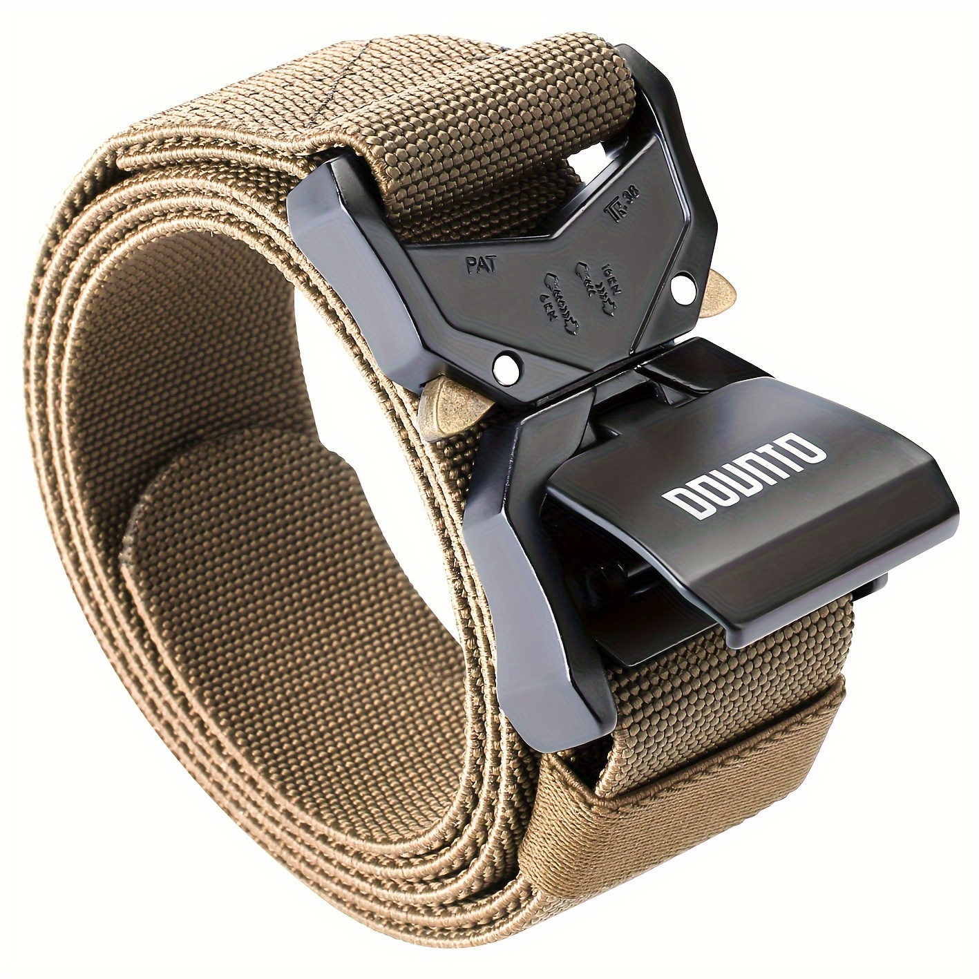 DUNTO Tactical Quick Release Belt for Men Durable Stretch Nylon Secure Buckle