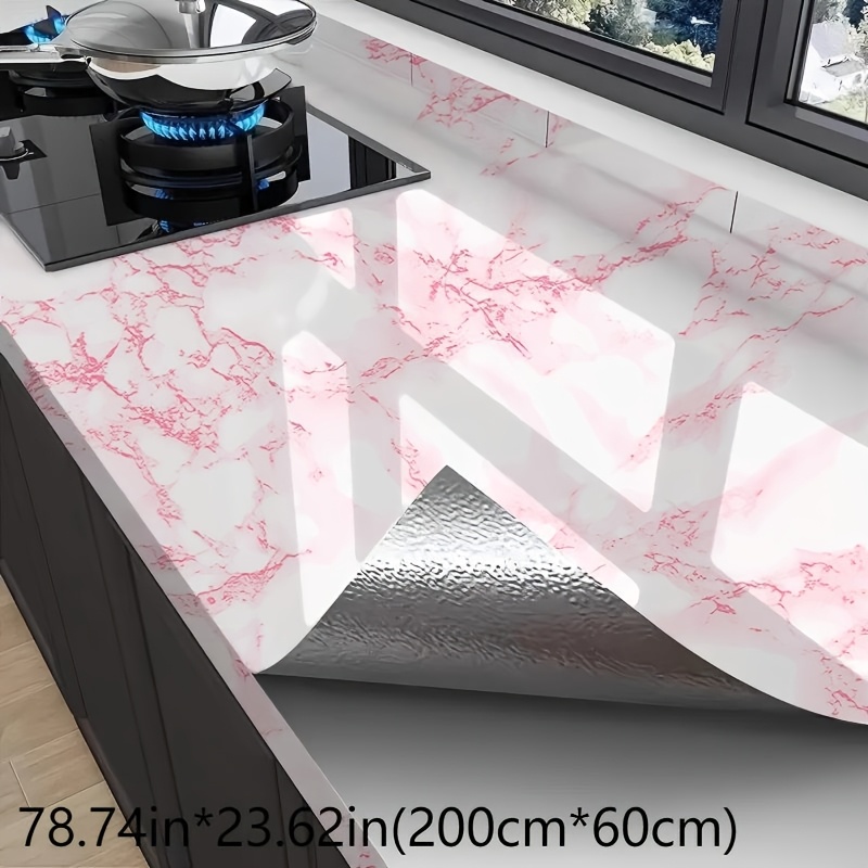 1 Roll Self-adhesive Marble Texture Wallpaper, Waterproof And Removable Contact Paper, Suitable For Kitchen Backsplash, Bedroom, Living Room, Furniture Makeover, Easy To Peel And Stick Installation