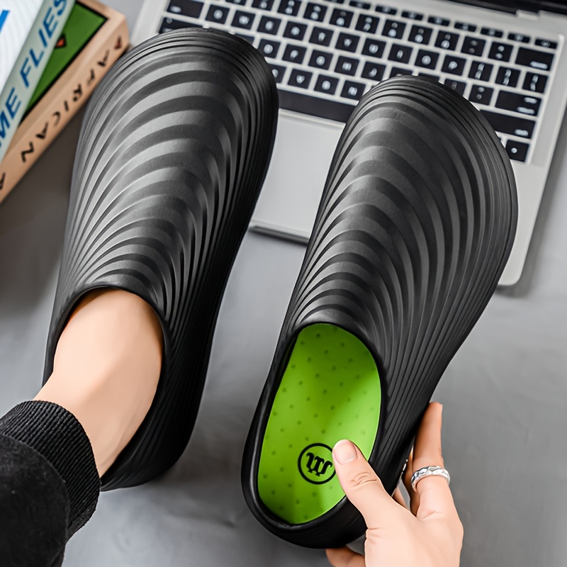 item picture comfortable healthcare garden shoes for men lightweight health wellness footwear black high quality men clogs all day wear