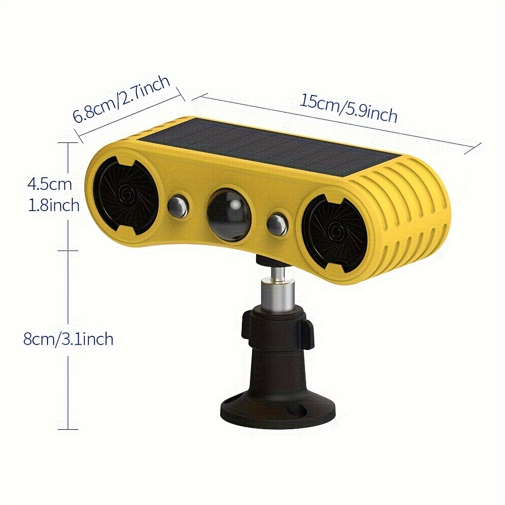 Alarma Solar con Luz y Sonido, Sensor de Movimiento, Luz Estroboscópica, Detector de Movimiento, Alarma de 129Db con 13 Sirenas Integradas, Luz Solar para Uso en Casa, Villa, Patio, Gallinero, Granja, Granero