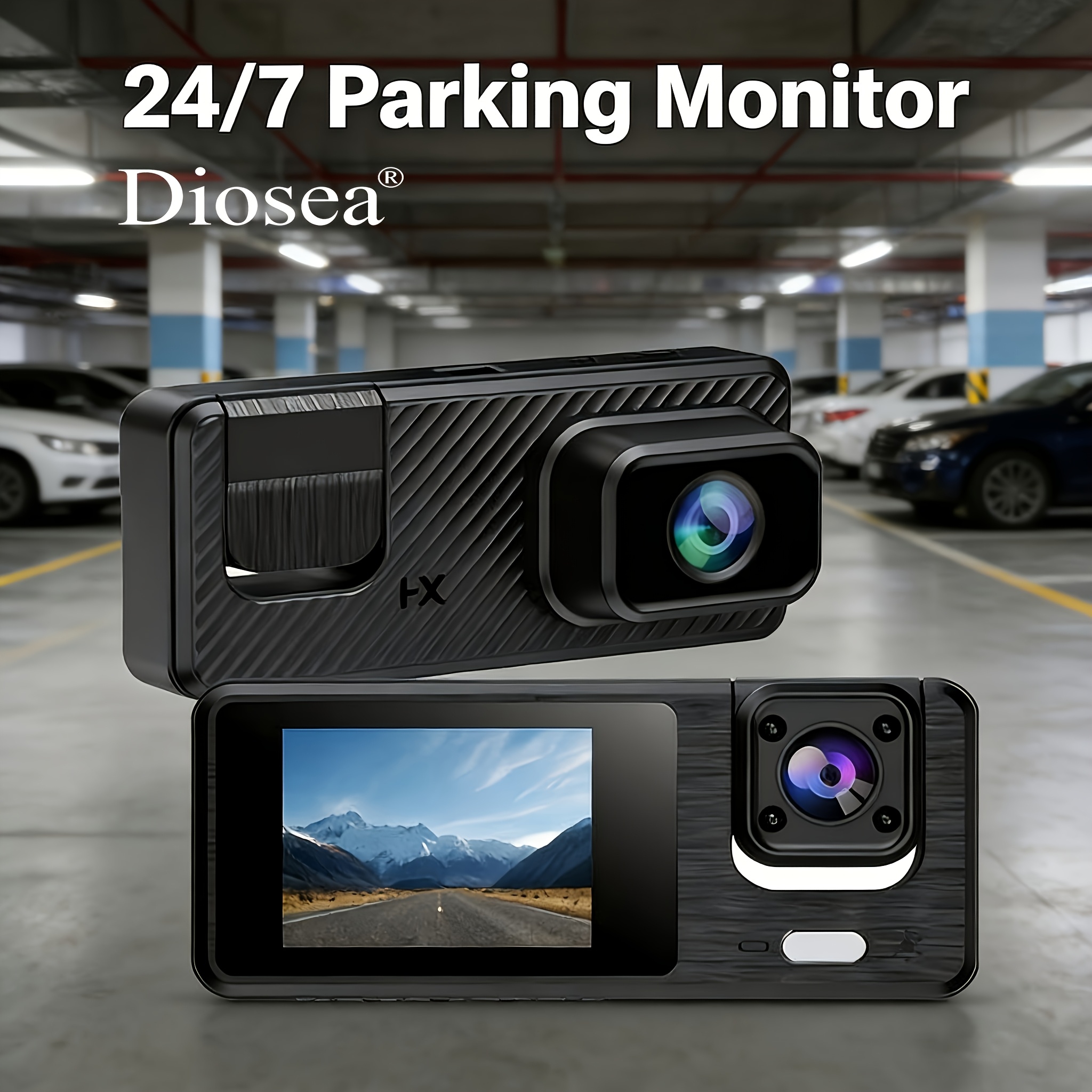 item picture diosea 2   for camera dash for cam 1080p front and rear display 2 inch ips screen degree wide angle infrared night vision motion detection loop recording for car security for camera vehicle safety device rearview   for camera