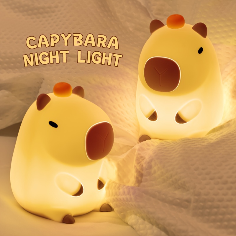 

1pc Capybara With Oranges On The Head Night Light, Bedroom Induction Tapping Light, Sleep Companion Bedside Table Light, Birthday And Christmas Gift