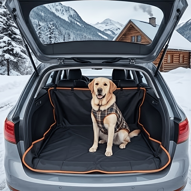 TEMU Rear Car Seat Dog Cushion, Durable Protective Pad With Full Side Coverage, Non-slip Design, Suitable For Most Sedan And Suv Models, Protects