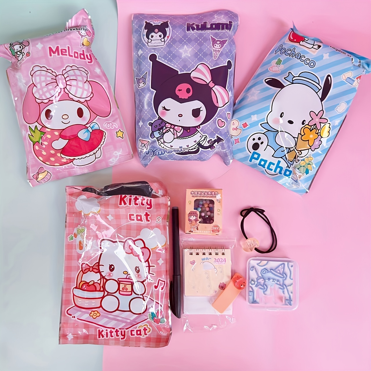 

[authorized] 1pc Cartoon Holiday Surprise Blind Bag Creative Surprise Bag Kt Cat Kuromi Dog Event Party Device Valentine's Day Gift