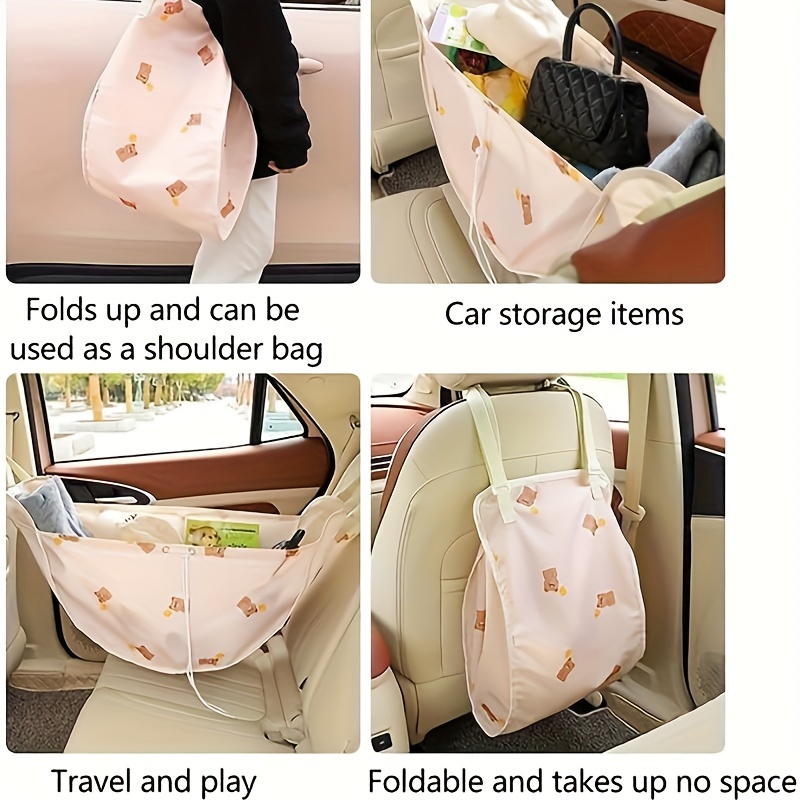 

Car Seat Storage Bag, Foldable Oxford Cloth Bag With Large Capacity, Car Back Seat Hanging Backrest Storage Bag, Portable Pet Bag, Car Pet Backpack, Suitable For Car Travel And Picnic