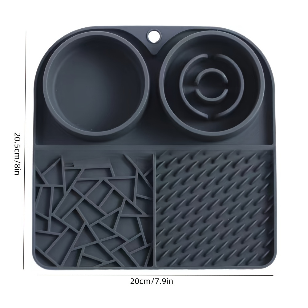 1pc silicone pet cat slow feeder multifunctional cat feeding mat non slip sucker cat   plate licking mat Product details 0