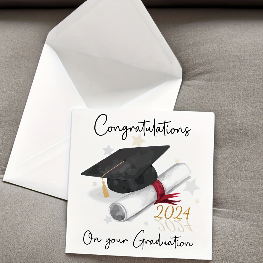 Congratulations Graduation Card Diploma 2024 Design - Temu